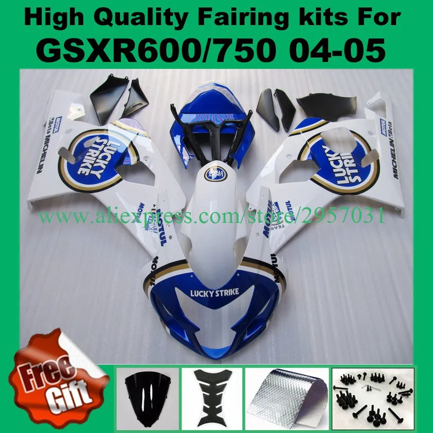 Инъекции Обтекатели для SUZUKI GSXR600 GSXR750 GSXR 600 750 2004 2005 GSX-R600 GSX-R750 04 05 K4 K5 ABS обтекатель
