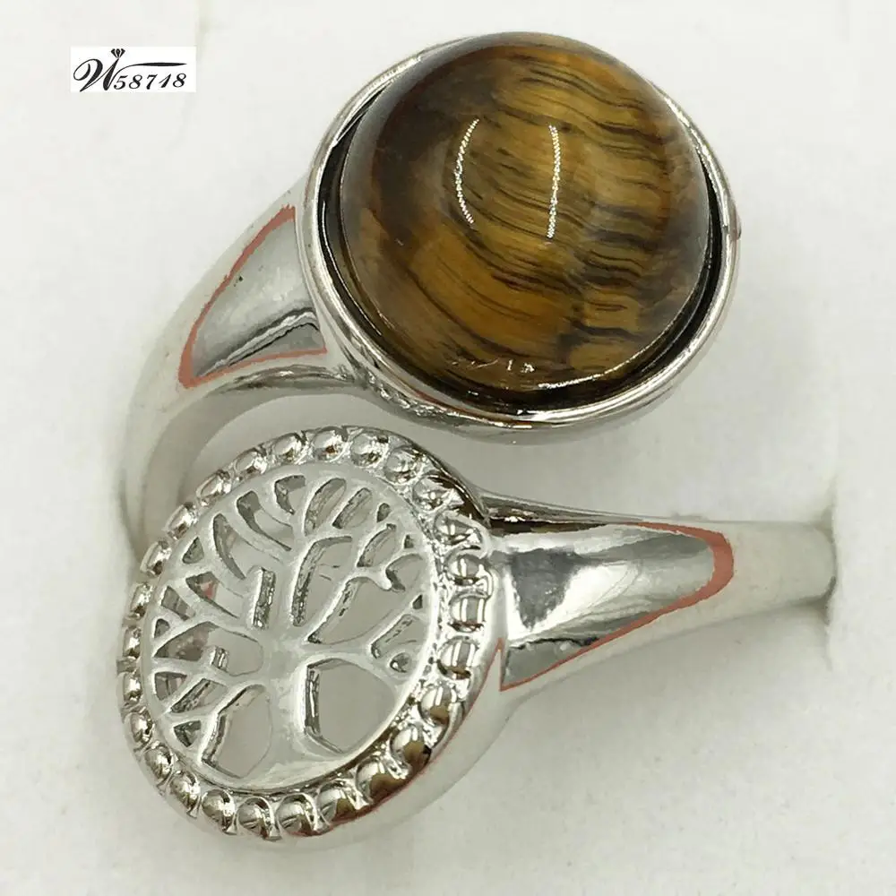 Кольцо с бусинами WFH623 для мужчин и женщин ювелирное изделие кристаллом ляпис