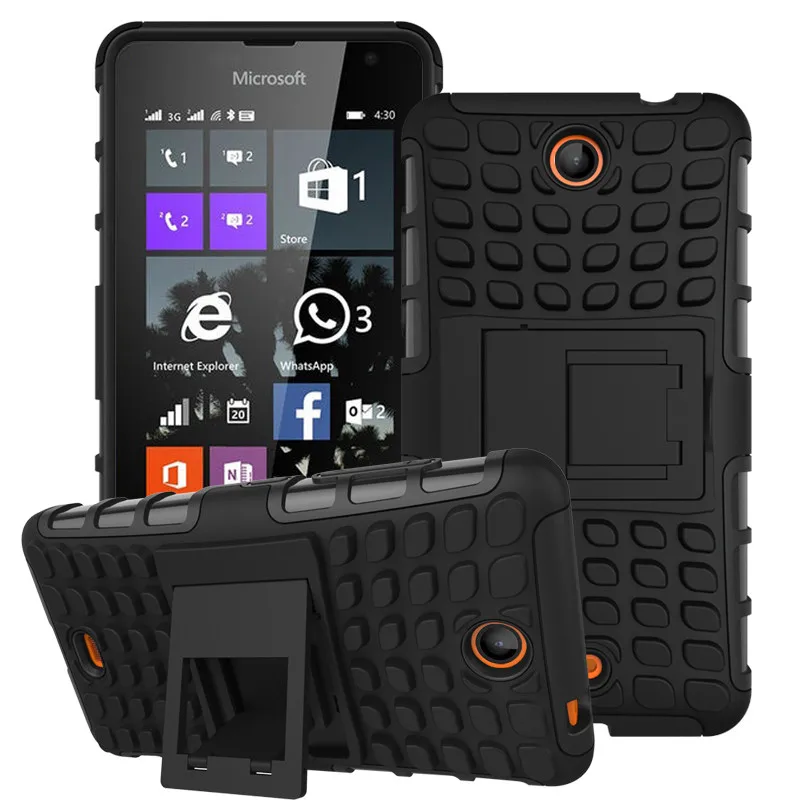 Для Nokia lumia 530 Ударопрочный Резиновый Защитный Чехол также расширенный кобура |