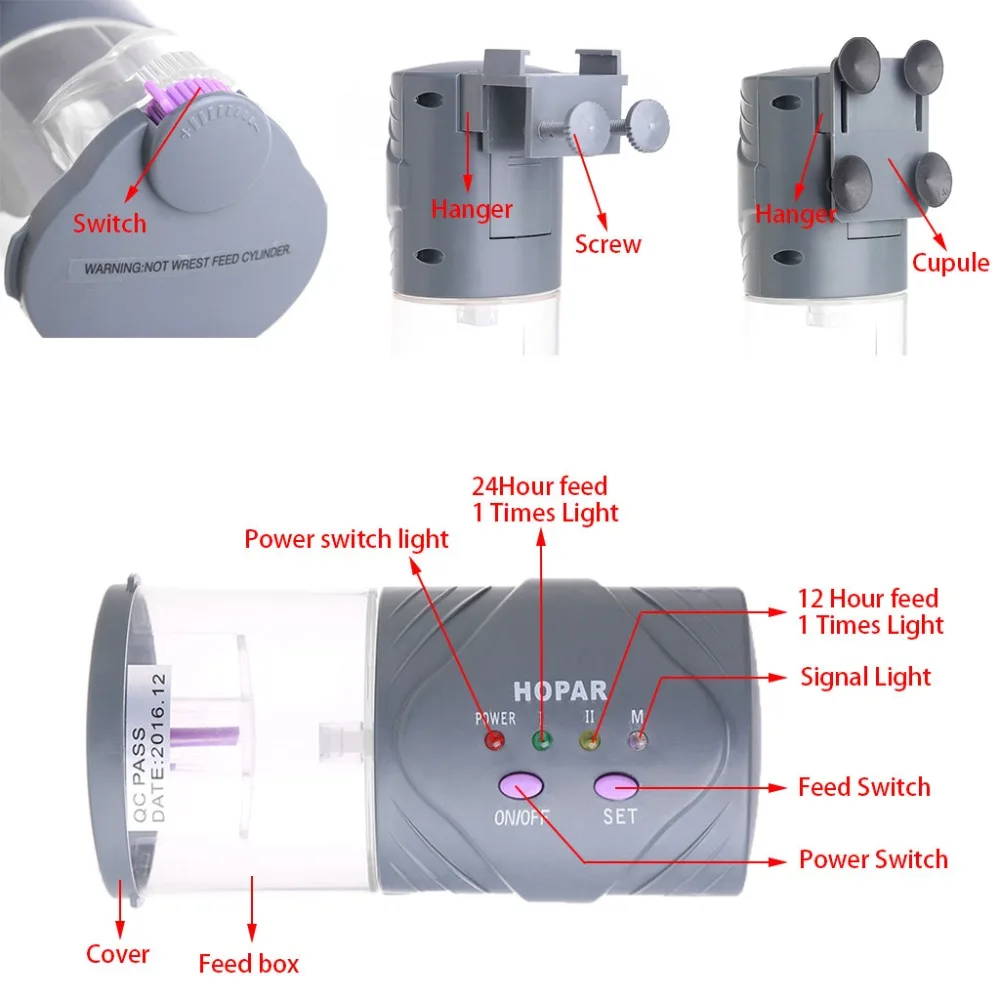 Automatic Aquarium Tank Fish Food Feeder Feeding Auto Dispenser Digital Timer | Дом и сад