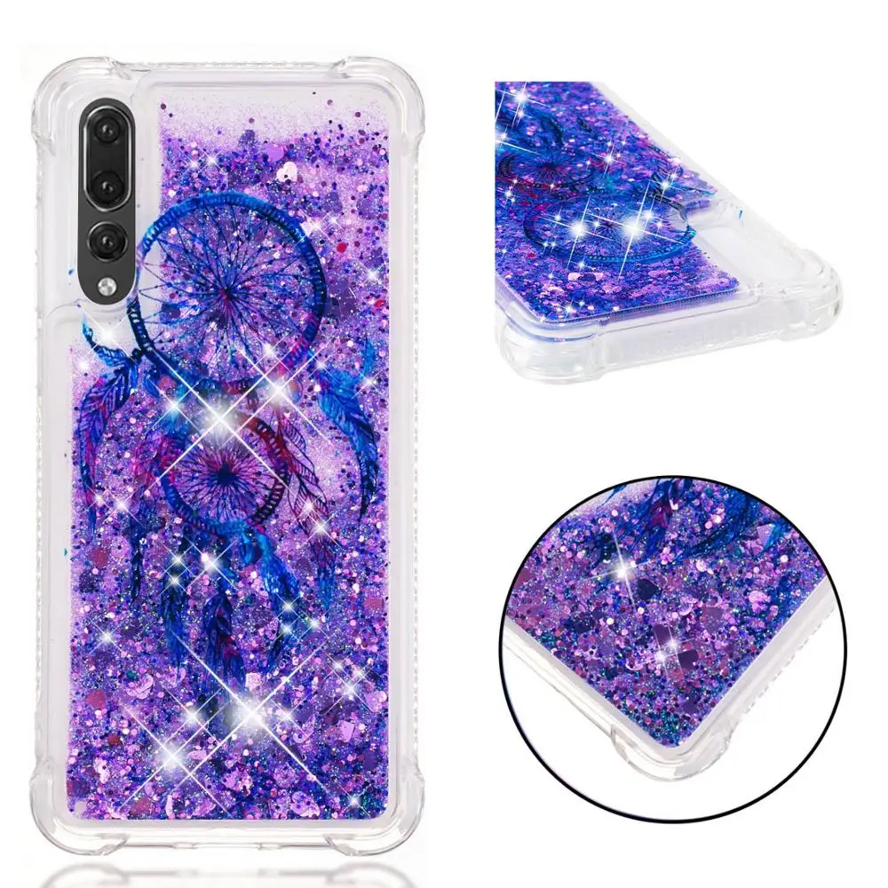 Мягкий силиконовый чехол с жидким песком для Huawei P20 Pro Lite Mate 20 P Smart Honor 6X 7A 7X 8X Etui Hoesjes