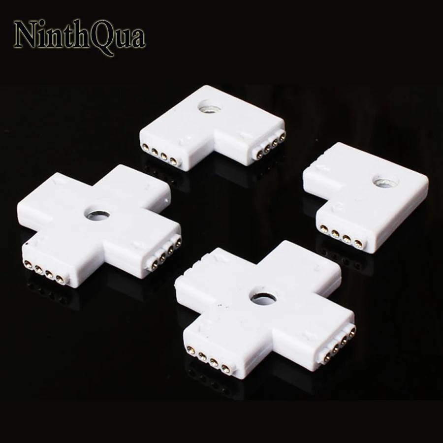 2pcs-4pin-led-quick-connector-90-degrees-l-t-x-shape-corner-adapter-for-5050-rgb-colorful-strip-free-welding