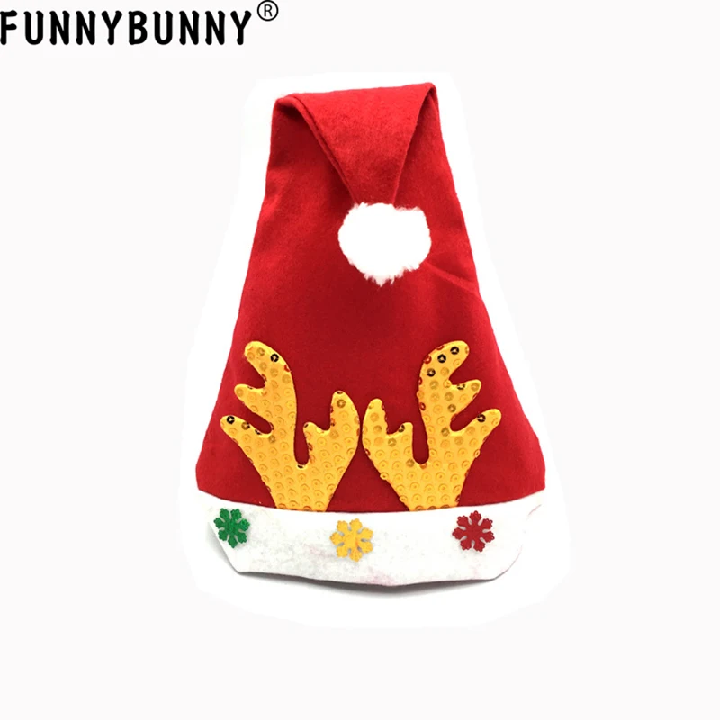 FUNNYBUNNY Рождественская шапка Санта-Клауса с оленями подарок на вечеринку для