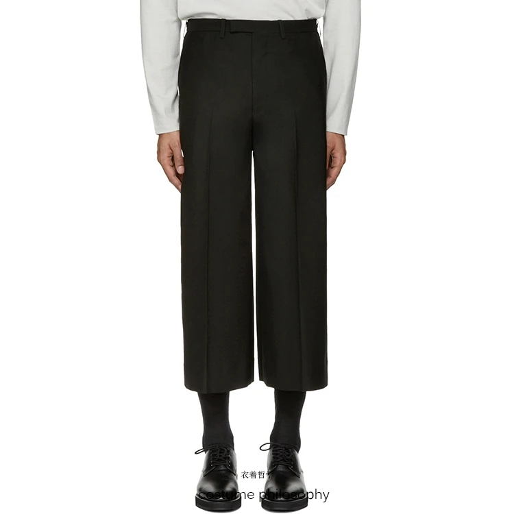 

Homemade men's straight slacks minimalist slacks with wide legs. S-6XL!!
