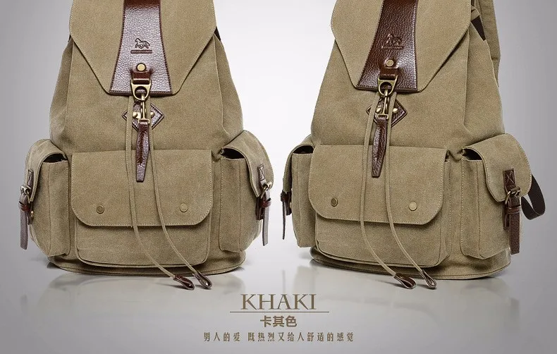Модный повседневный холщовый мужской рюкзак высокого качества Mochila школьная сумка с кулиской рюкзак унисекс