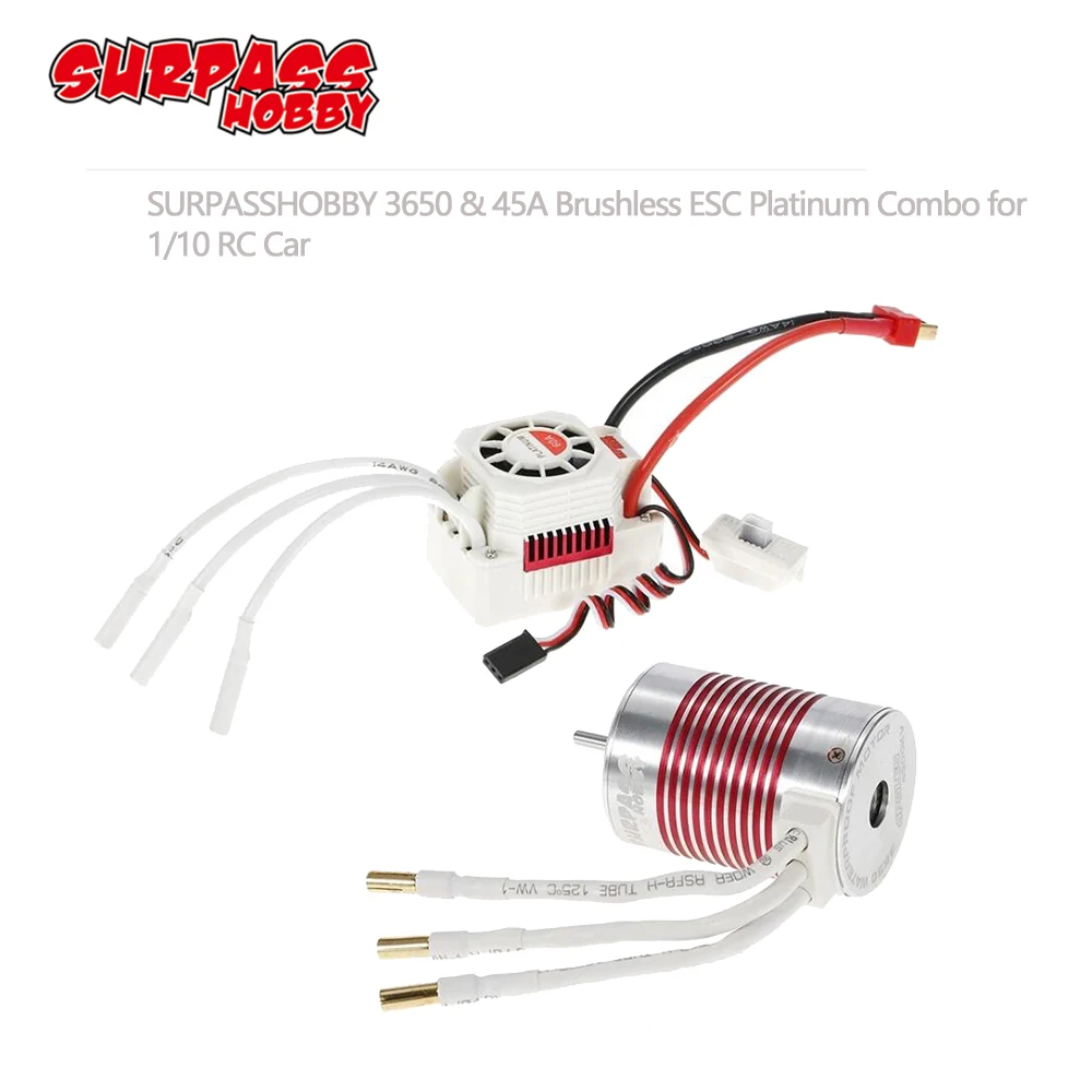 

Водонепроницаемая серия SURPASS HOBBY 3650 2300KV 3100KV 3500KV 4 полюса бесшумный бесщеточный двигатель 45A ESC для 1/10 RC автомобиль Лодка