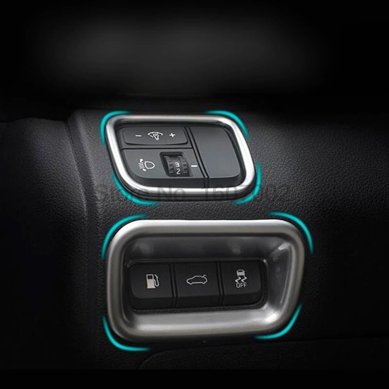 

2 шт., хромированные кнопки управления передней фары автомобиля для Kia K5 2016