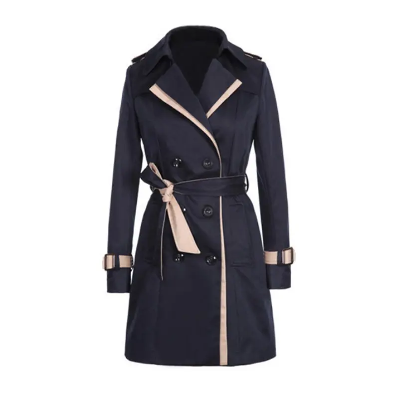 

Female Outerwear Clothing Jacket Solid Casual Women Jacket Turn-down Collar Lace Up Winter Coat