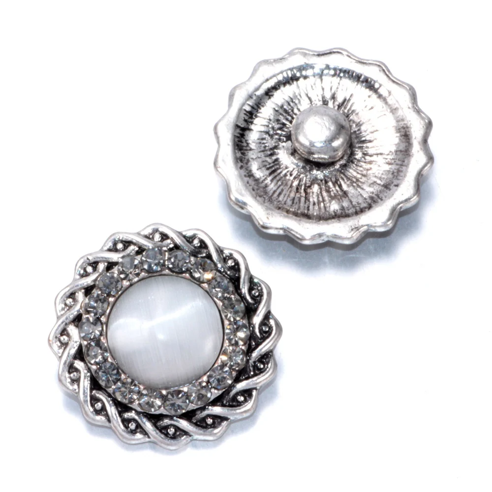 2017 белый цветочный узор 6 multi Цвет Опал горный хрусталь Шарм Пуговицы 18 мм