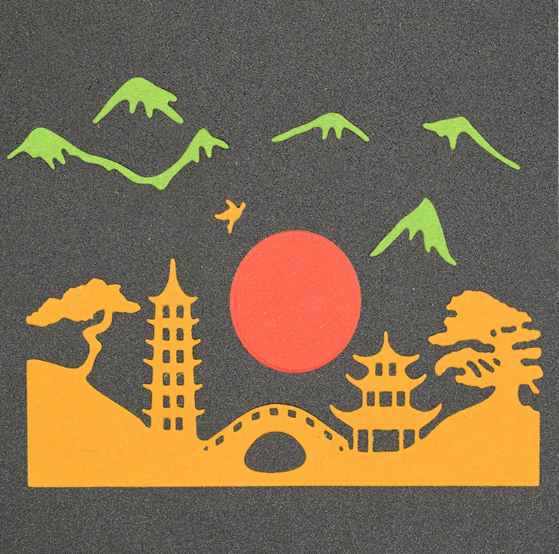 Один комплект закат металлический штамповка для Скрапбукинг самодельная