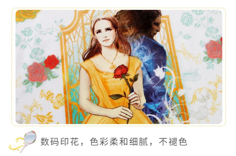 Disney Beauty and the Beast 100% хлопок марля для взрослых мультяшное полотенце банное пляжное