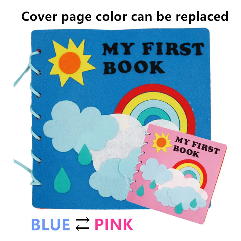 My First Book1 Набор для рукоделия Тихая книга Монтессори раннее образование картина книга Мама ручной работы шитье моя первая книга Войлок diy пакет игрушка книга для ребенка - Цвет: My First Book1