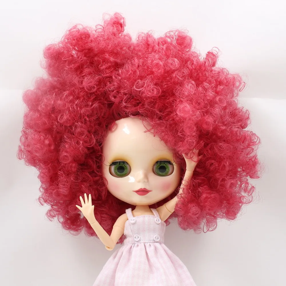 Ледяной DBS Blyth кукольные 1/6 bjd шарнирное тело афро волос Розовый Вьющиеся Волосы