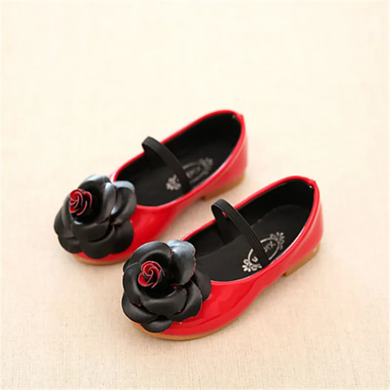 Xinfstreet Girls Shoes Flower PU Leather Princess Nice Baby Kids Designer For Size 21-36 | Детская одежда и обувь