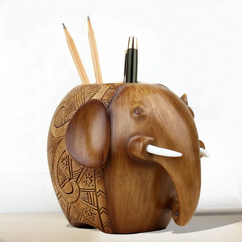 

Resin Elephant Pen Holder