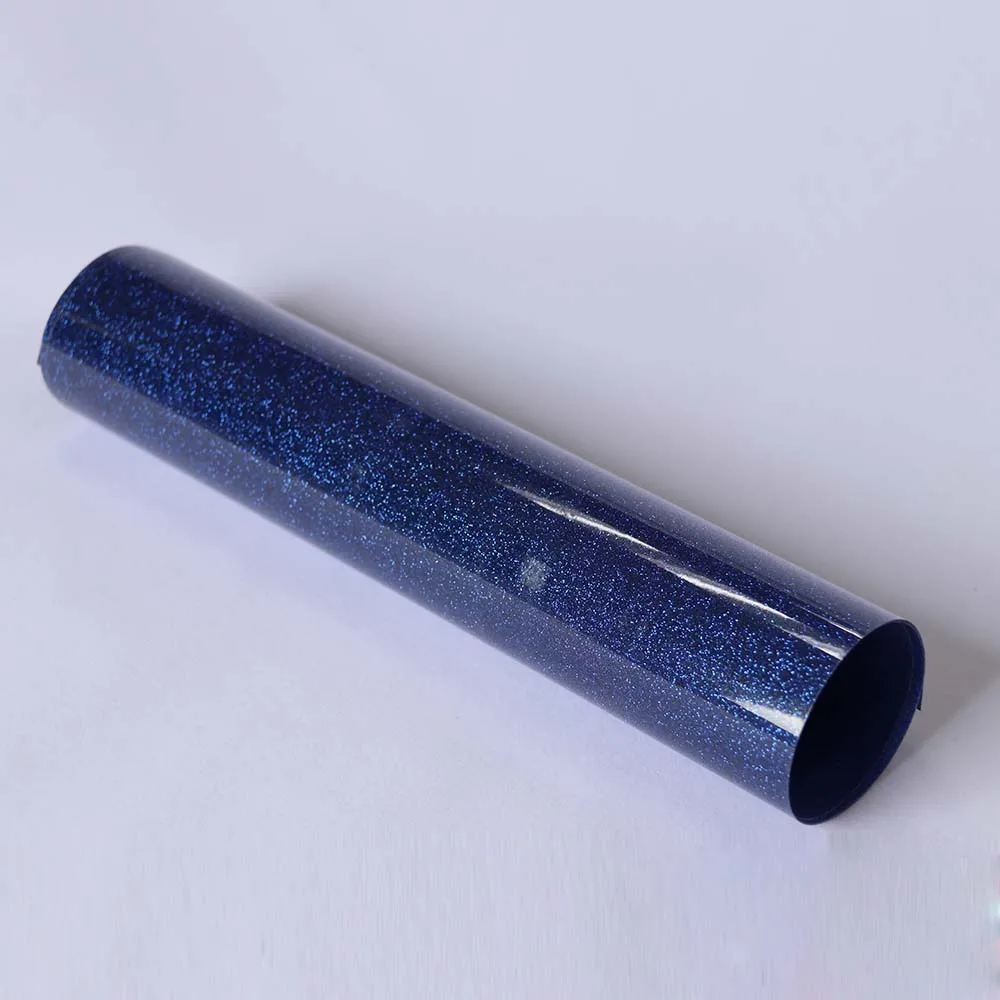 Dark blue A4 образец 21 см x 30 см блестящая теплопередача виниловая пленка для одежды железо на текстильной графике термопресс виниловая цветная на выбор - Цвет: Dark blue