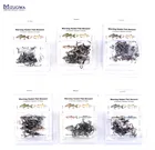 Тройные Крючки с коротким хвостовиком, 10 коробок, #6 #8 #10 #12, мягкая пластиковая приманка для соленой воды, искусственные крючки, рыболовная снасть, персиковая рыба