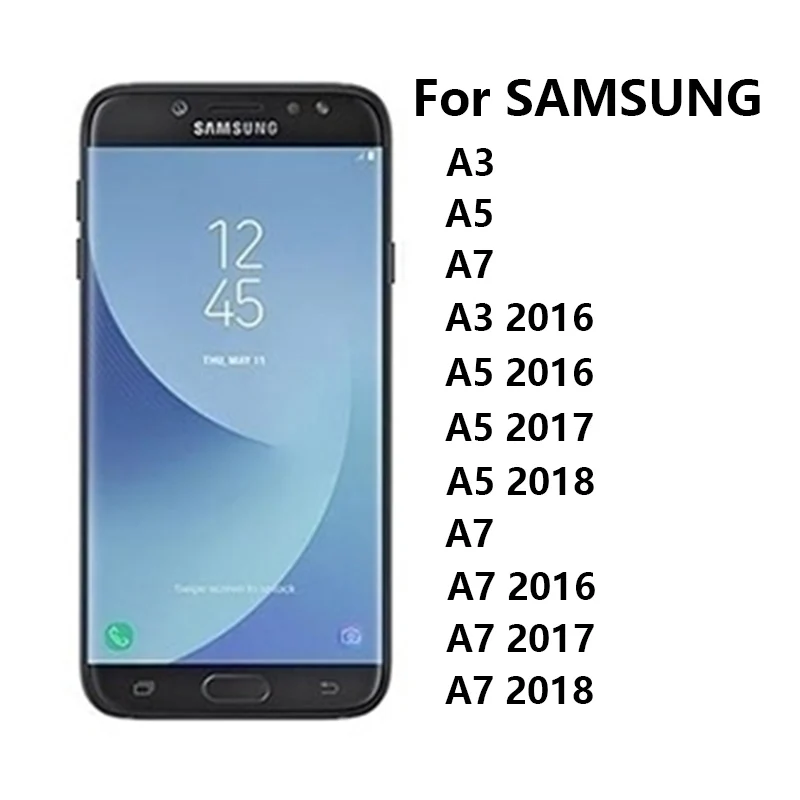 Защитное стекло закаленное для SAMSUNG A3 A5 A7 2016 2017 2018 A310 A510 A710 A320 A520 A720|Защитные стёкла