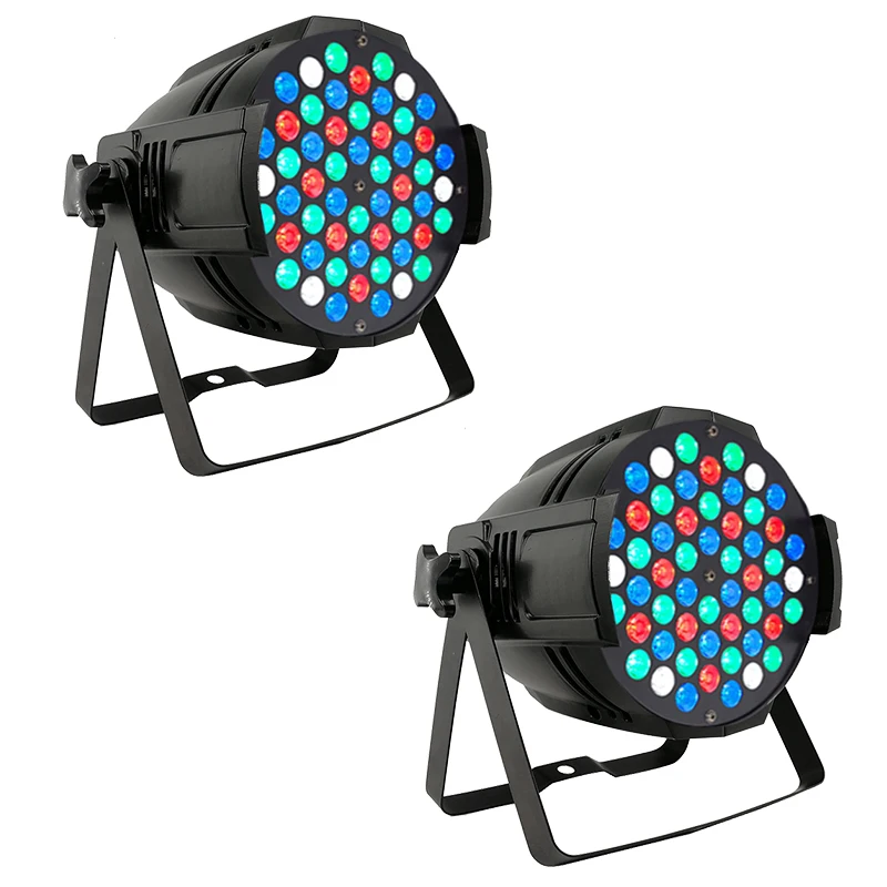 2 шт/54X3 W RGBW светодиодный Par свет/Wash свет DMX512 Алюминий сцена с прожекторами для