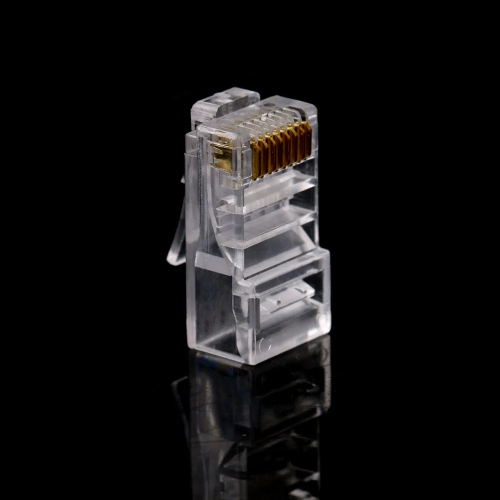 10 шт./компл. 8 контактный разъем RJ45 CAT6 Модульный Кристалл сетевой кабель вилки