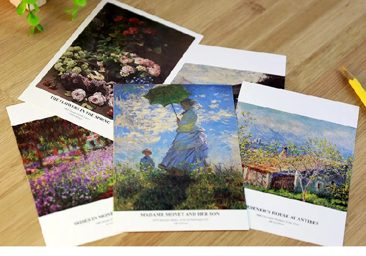 

30Sheets/LOT Vintage Claude Monet Oil Painting Postcard/Greeting Card/Wish Card/Fashion Gift