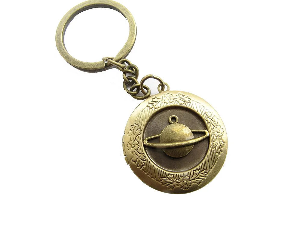 2 шт. оптовая продажа ~ Бронзовый Сатурн медальон брелок ювелирные изделия
