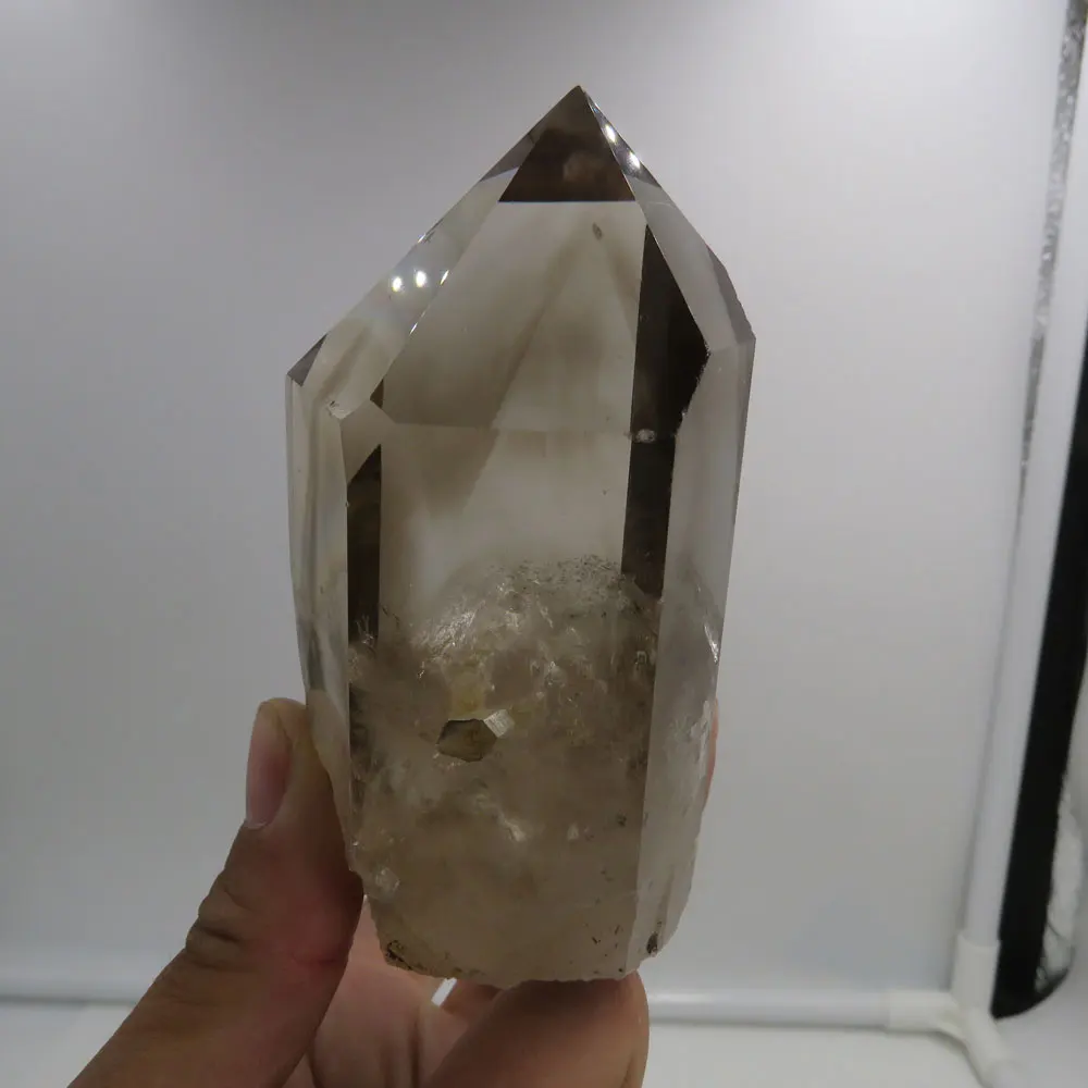 

255g Rare AAA++ Natural Clear Quartz Crystal Point Wand +"Pyramid Mountain" Layers Reiki Healing Mineral Stone Specimen