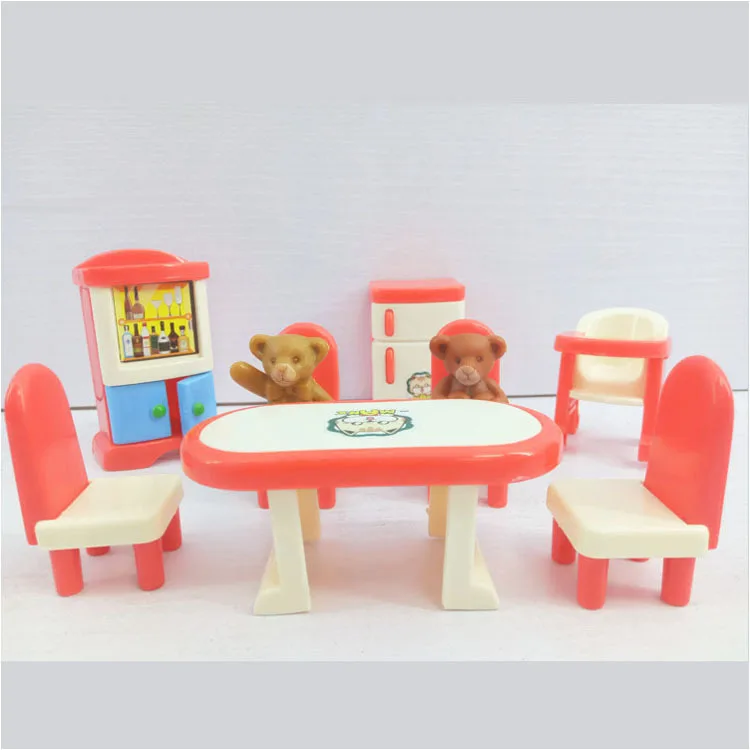 Bear Delicious Restaurant Furniture Scene Set Boys and Girls Play Every Puzzle Toy Girl Birthday Gifts | Игрушки и хобби