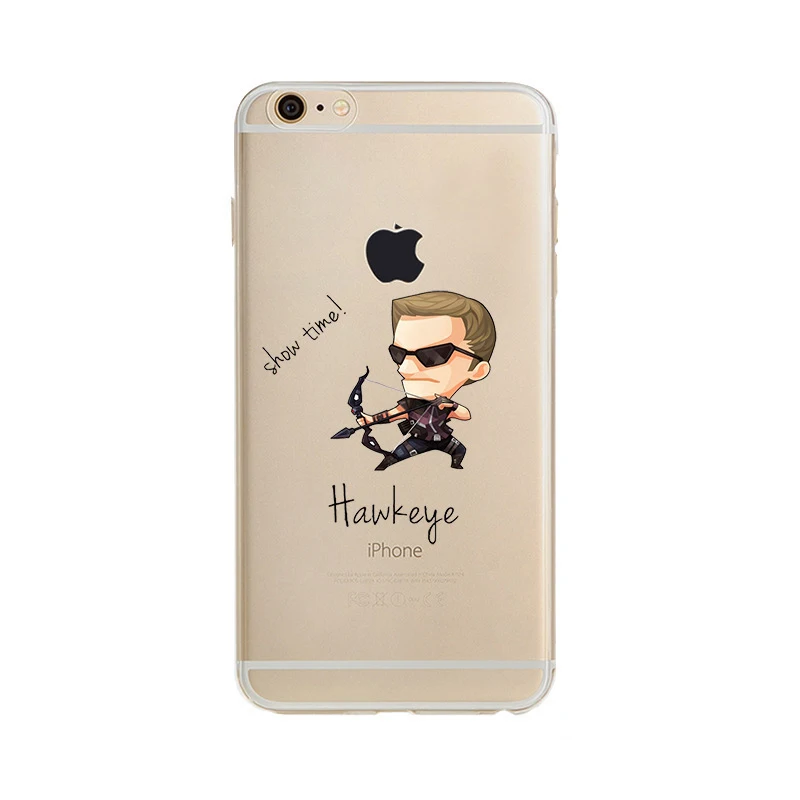 For iphone 8 cartoon Avengers mobile phone shell painted soft slim for 6/7/8 6plus/7plus /8plus |