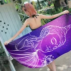 Индийский Будда прямоугольное пляжное полотенце, впитывающее Большое банное полотенце из микрофибры, пляжное полотенце