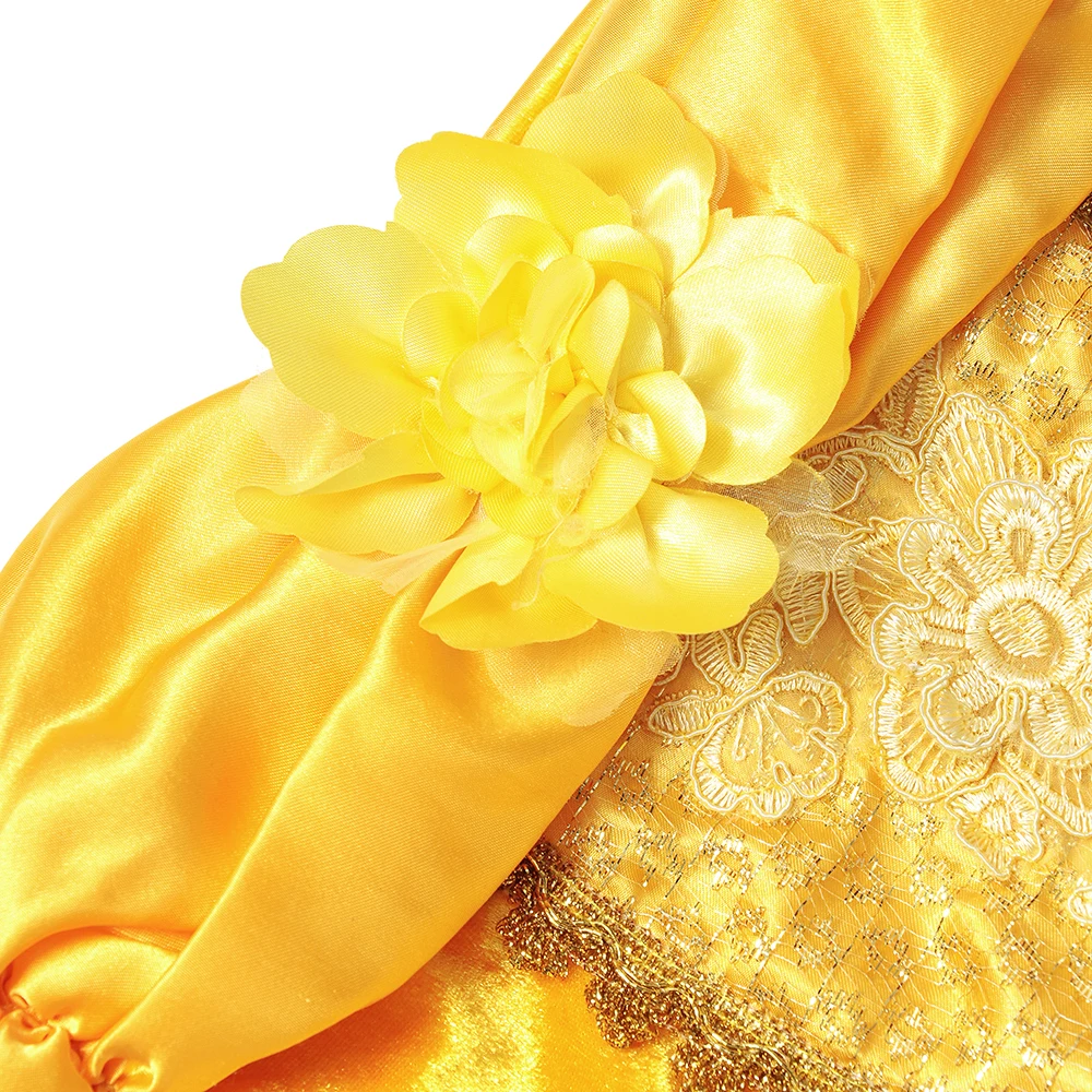 Deluxe Beauty and the Beast Princess Belle Halloween Costume Girls Model Show Photography Dress Kid Summer Cosplay Party Clothes | Детская