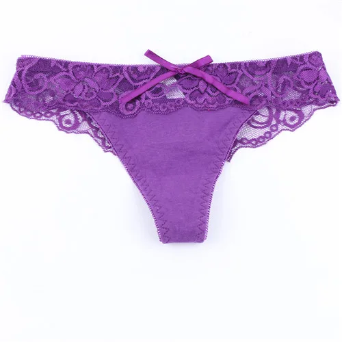purple 1 шт., женские сексуальные трусики для девочек, нижнее белье, кружевные трусики с цветочным узором, прозрачные трусики, Бесшовные дышащие стринги - Цвет: purple