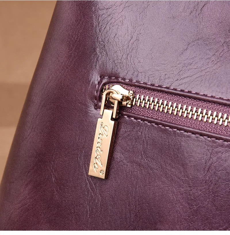 Rodful Винтаж Сумка для женщин масла кожа ведро женские сумочки дамы Ретро crossbody