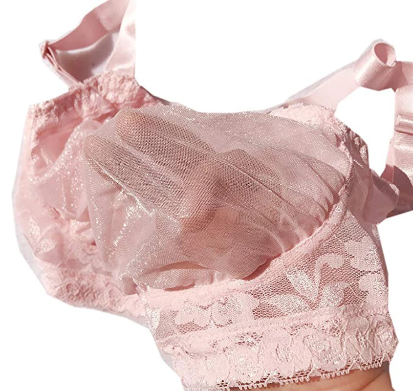 Sexy See Through mastectomy Bra Pocket for Silicone Breast forms Comfortable Ajusen Fake |