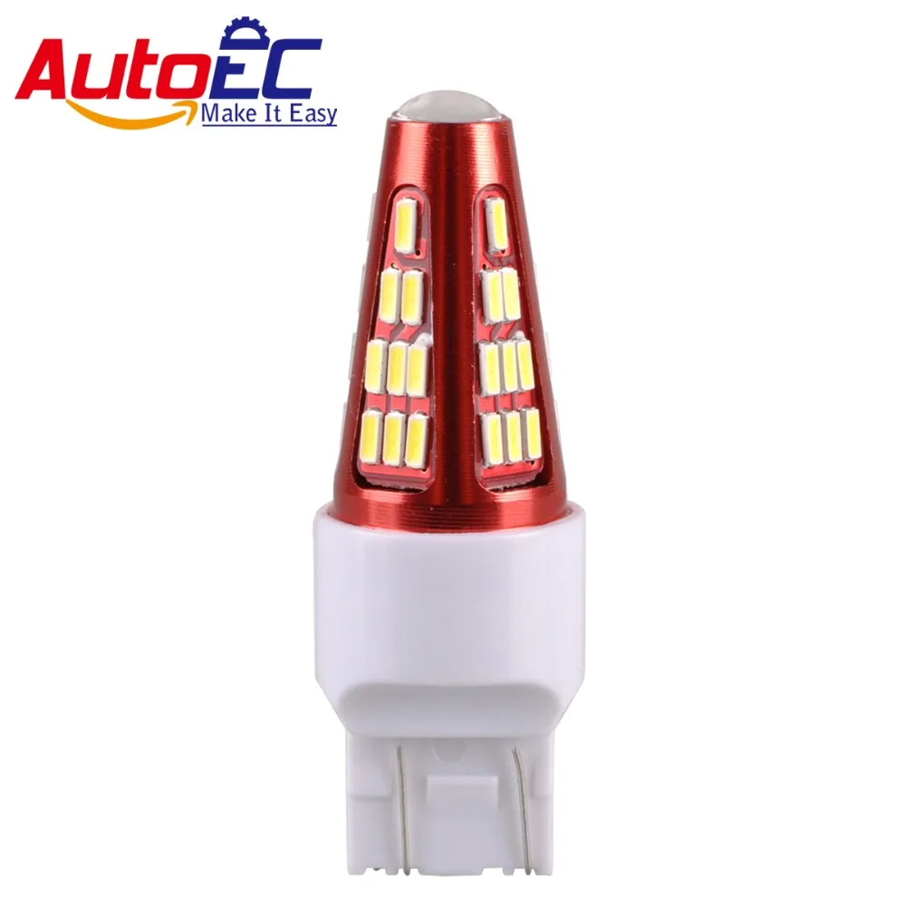 

AutoEC 2x T20 7443 7440 w21/5w led bulbs for Car Turn Signals light led DC12V White #LD30