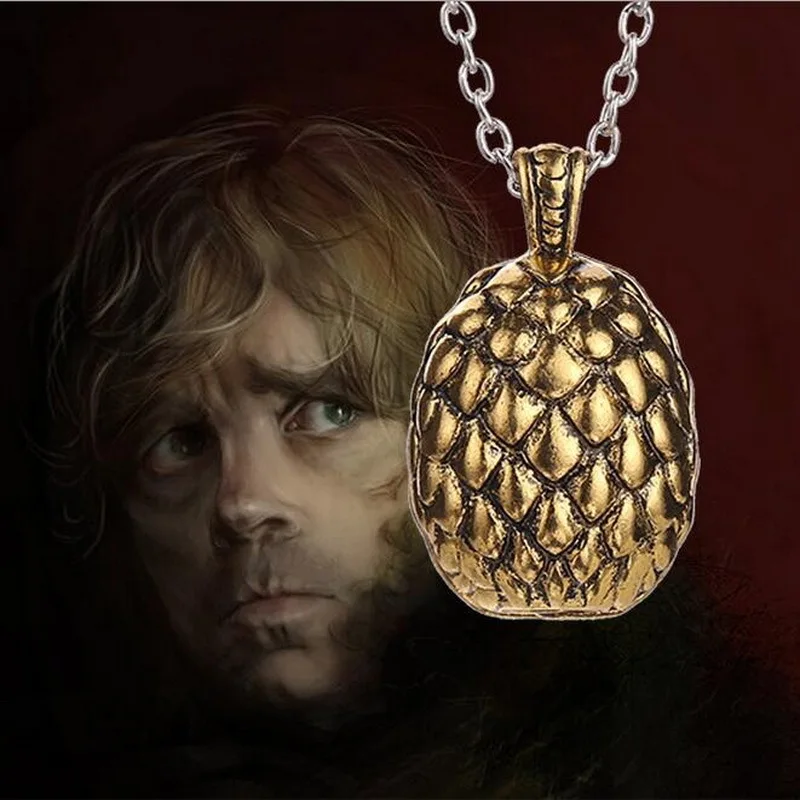 game of thrones necklace song ice and fire dragon egg vintage retro pendant for men women wholesale c25 |