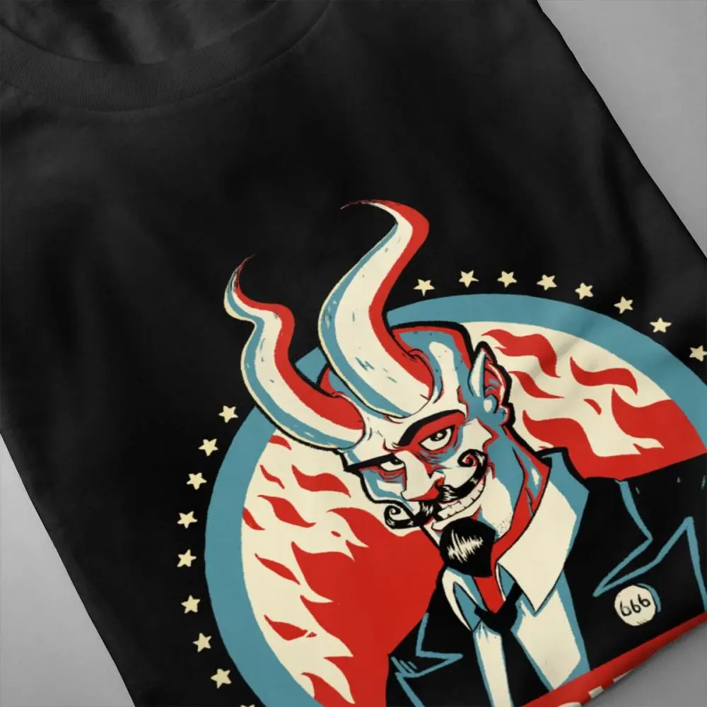 Lucifer For President футболка для мужчин хорошее качество Camiseta чистый хлопок S-6XL большой