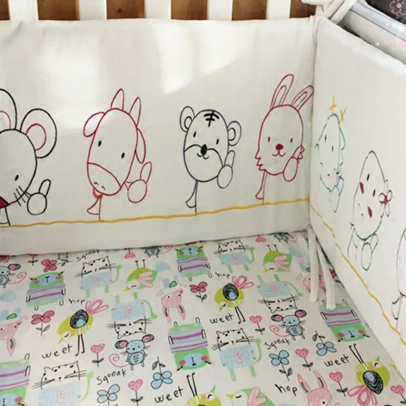 180*34 см складное детское постельное белье-бампер в кроватку для новорожденных