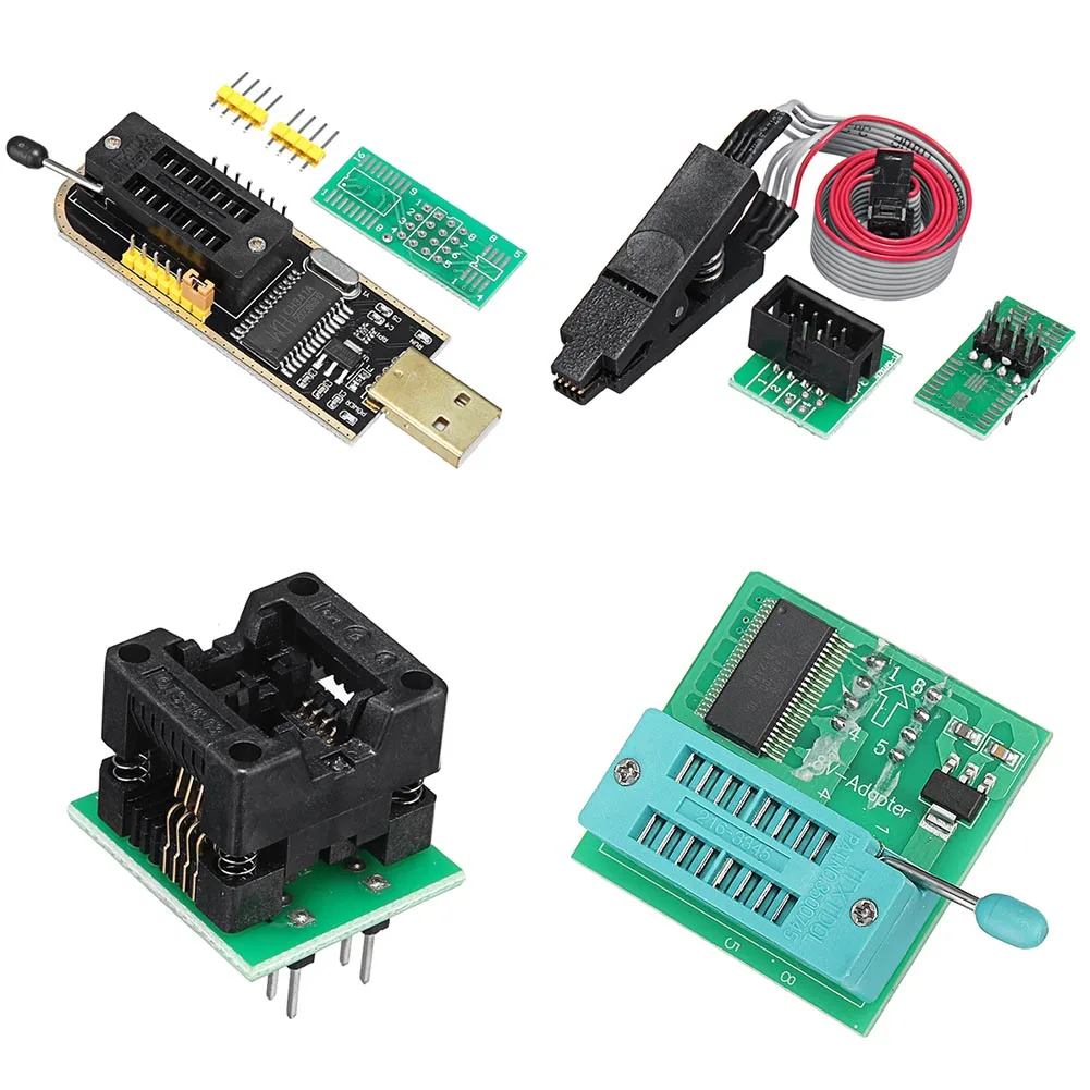 Горячая Распродажа EEPROM BIOS USB программатор CH341A SOIC8 Clip 1 8 В адаптер адаптер|Модули