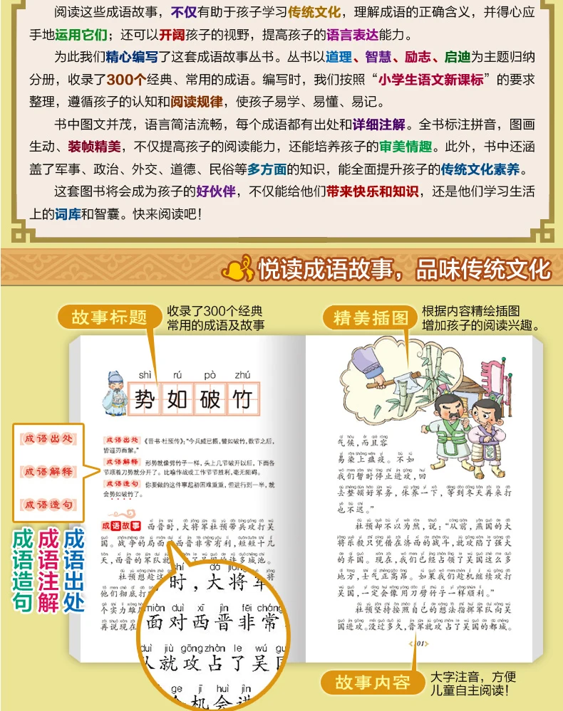 Китайский Pinyin книга с картинками китайские Idioms история мудрости для детей Китайский Персонаж слова книги вдохновляющая история