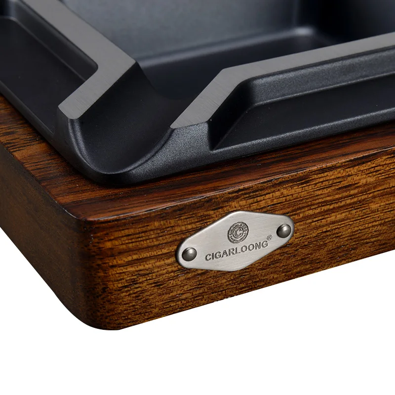 Пепельница для сигар большая металлическая пепельница из массива дерева модная
