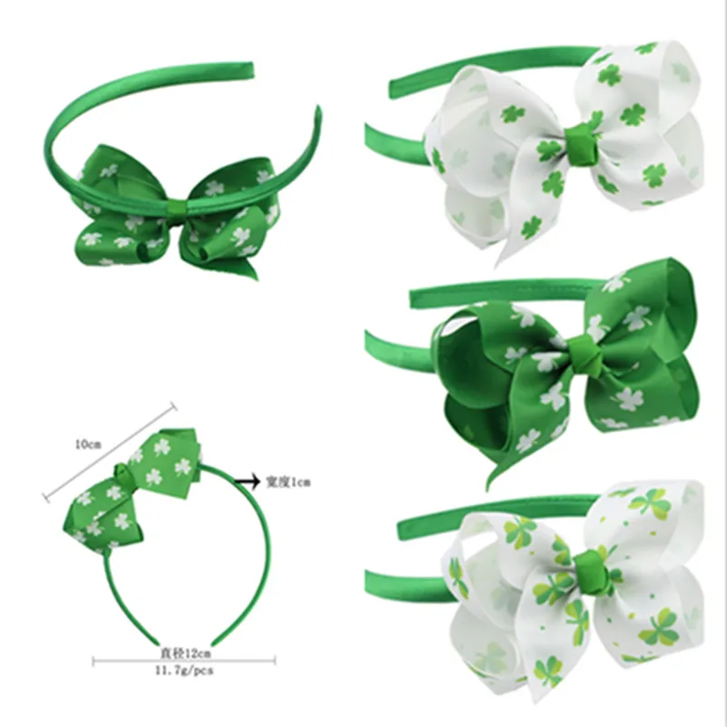 Бутик Shamrock Clover повязка для волос с принтом банты зеленый атласный комбинезон
