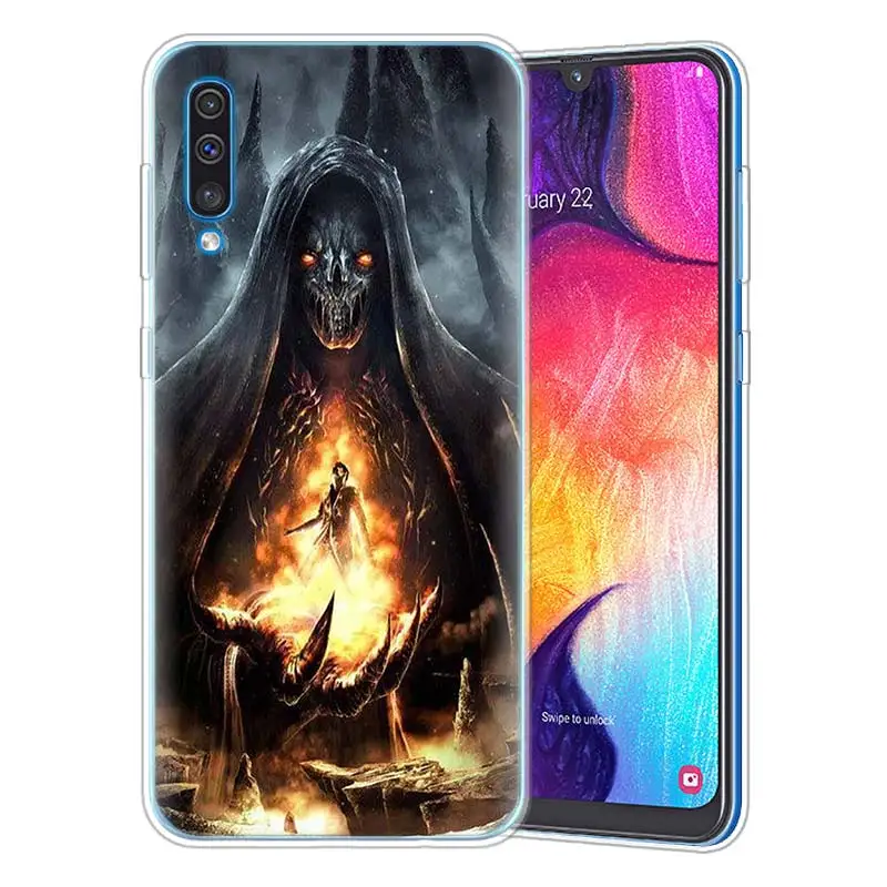 18 Мрачный Жнец "скелетная" тема, чехол для samsung A50 A70 A60 A40 A30 A20 A20e A10 M30 M20 M10 A7 A9 мягкий чехол для телефона из ТПУ с принтом "Coque - Цвет: 18