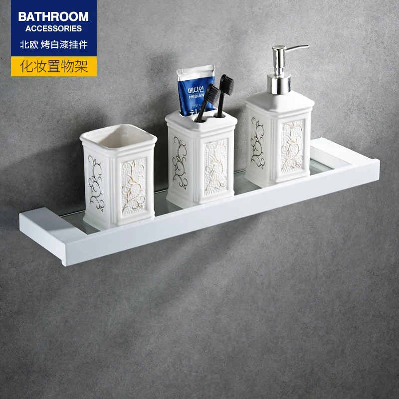 Держатель для туалетной щетки из нержавеющей стали 304 белая Полка сушки волос с