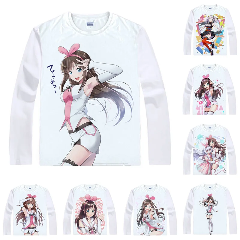 Футболки YouTuber Kizuna AI мульти-стильные аниме рубашки с длинным рукавом японский