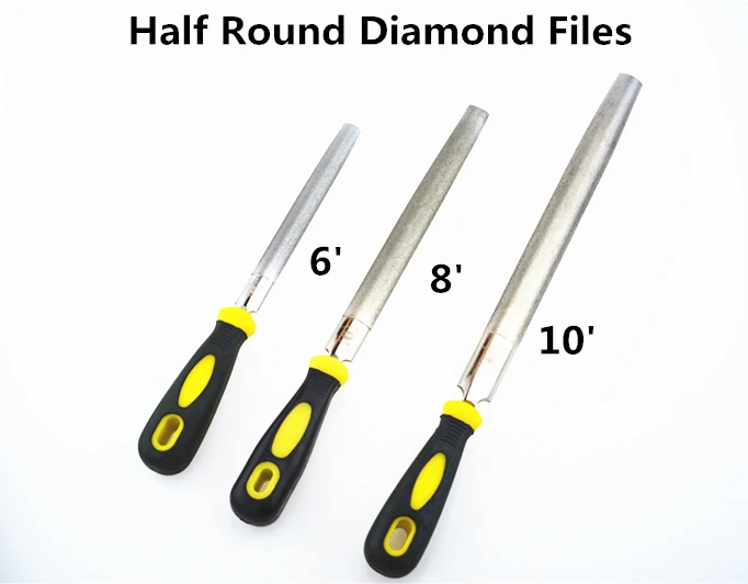 

Большие алмазные полукруглые напильники 6/8/10 дюйма длинные удобные инструменты для керамики стекла драгоценного камня хобби и ремесла резьба Ювелирные изделия алмаз