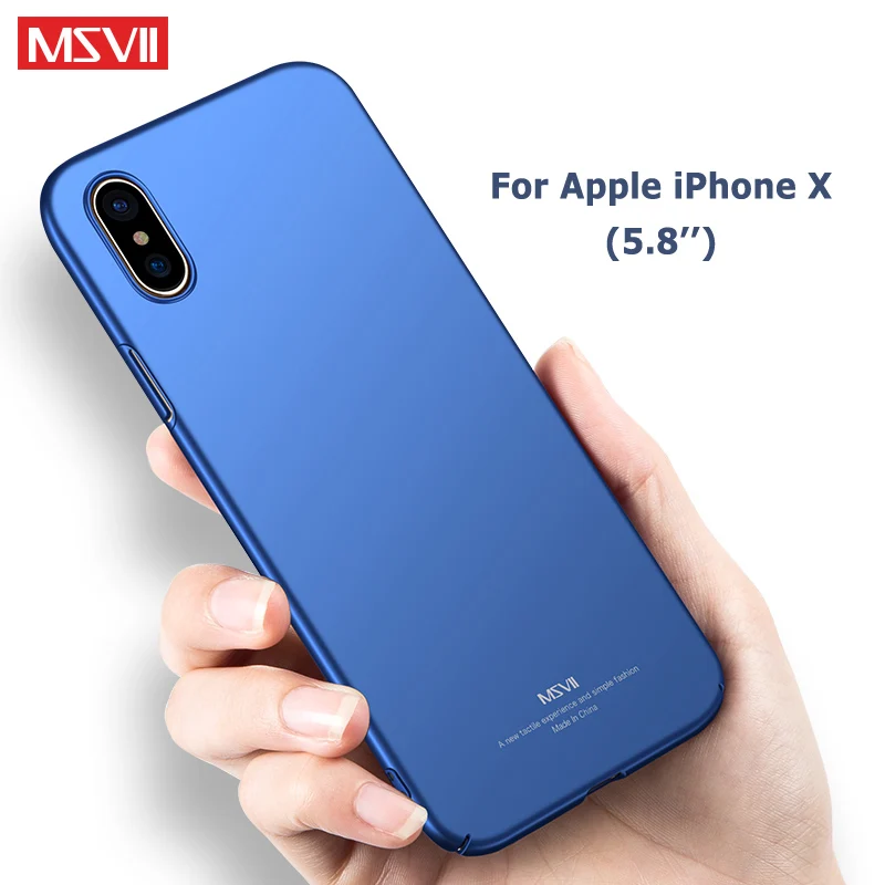 Msvii чехлы крышка корпуса ля iphone X Тонкий матовый чехол для Apple 10 Чехол Жесткий PC
