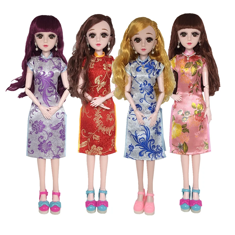 60 см куклы Чонсам в китайском стиле одежда для 1/3 BJD элегантное официальное платье