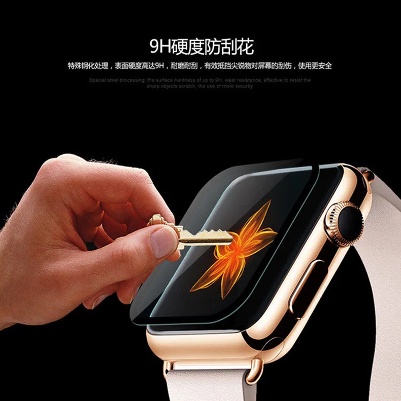 Защитная пленка из закаленного стекла с полным клеем для Apple Watch 4 40 44 38 42 мм 3D