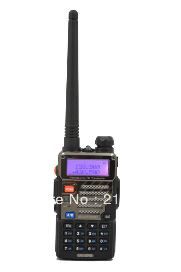 UV-5RB 136-174MHz(RX/TX) & UHF400-520MHz(TX/RX) Dual Band 5W/1W 128CH FM 65-108MHz with Free Earphone Two-way Radio